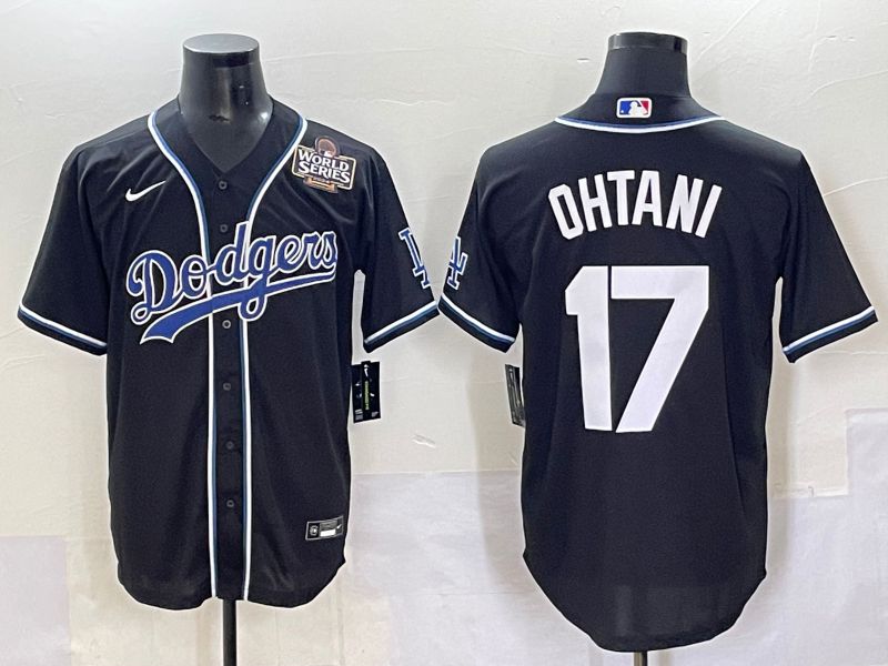 Men 2025 Los Angeles Dodgers 17 Ohtani Black Three generations Fashion Nike MLB Jersey style 70422